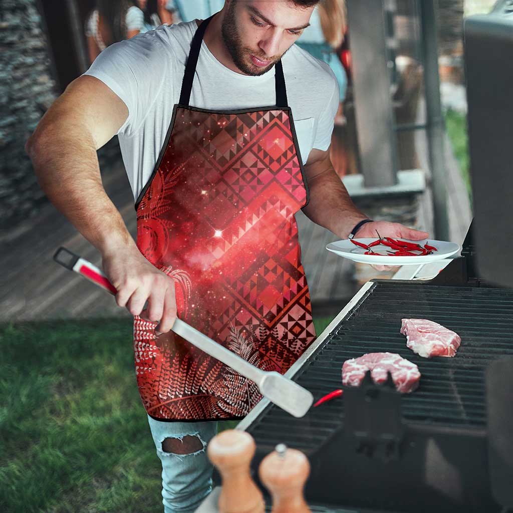 Aotearoa Taniko Matariki Apron Cosmic Red