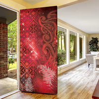 Aotearoa Taniko Matariki Door Cover Cosmic Red