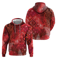 Aotearoa Taniko Matariki Hoodie Cosmic Red