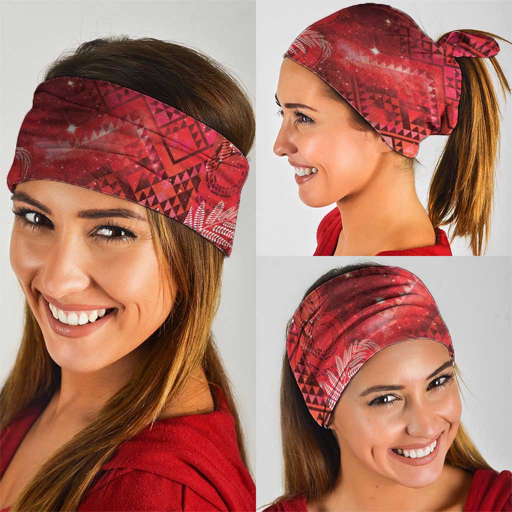 Aotearoa Taniko Matariki Neck Gaiter Cosmic Red