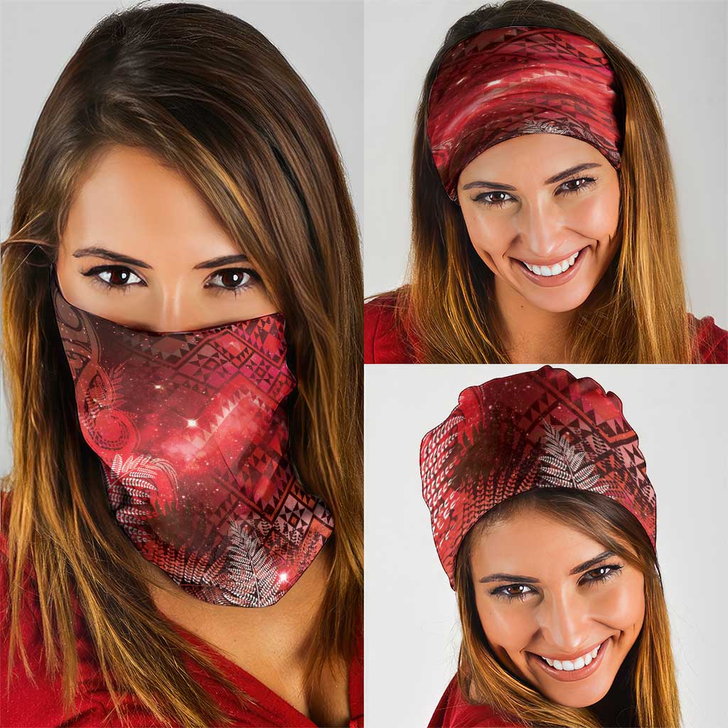 Aotearoa Taniko Matariki Neck Gaiter Cosmic Red