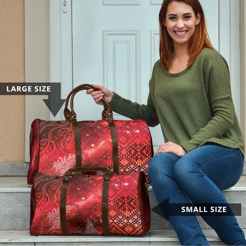 Aotearoa Taniko Matariki Travel Bag Cosmic Red