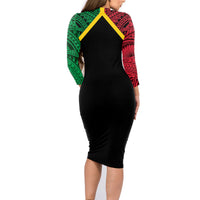 Vanuatu 44th Independence Anniversary Family Matching Long Sleeve Bodycon Dress and Hawaiian Shirt LT7 - Polynesian Pride
