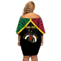 Vanuatu 44th Independence Anniversary Family Matching Off Shoulder Short Dress and Hawaiian Shirt LT7 - Polynesian Pride