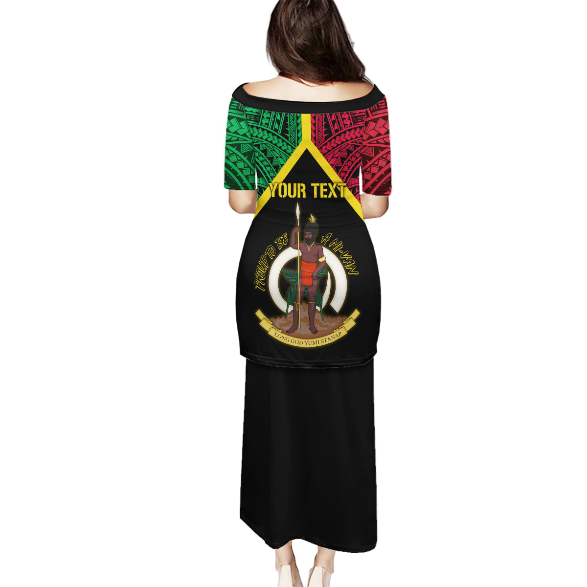 Vanuatu 44th Independence Anniversary Family Matching Puletasi and Hawaiian Shirt