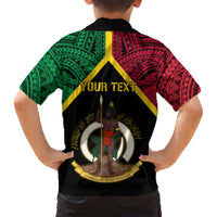 Vanuatu 44th Independence Anniversary Family Matching Short Sleeve Bodycon Dress and Hawaiian Shirt LT7 - Polynesian Pride