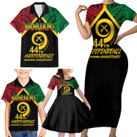 Vanuatu 44th Independence Anniversary Family Matching Short Sleeve Bodycon Dress and Hawaiian Shirt LT7 - Polynesian Pride