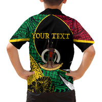 Vanuatu Independence Day Yumi 44 Family Matching Off Shoulder Short Dress and Hawaiian Shirt LT7 - Polynesian Pride