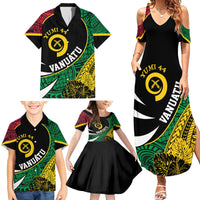 Vanuatu Independence Day Yumi 44 Family Matching Summer Maxi Dress and Hawaiian Shirt LT7 - Polynesian Pride