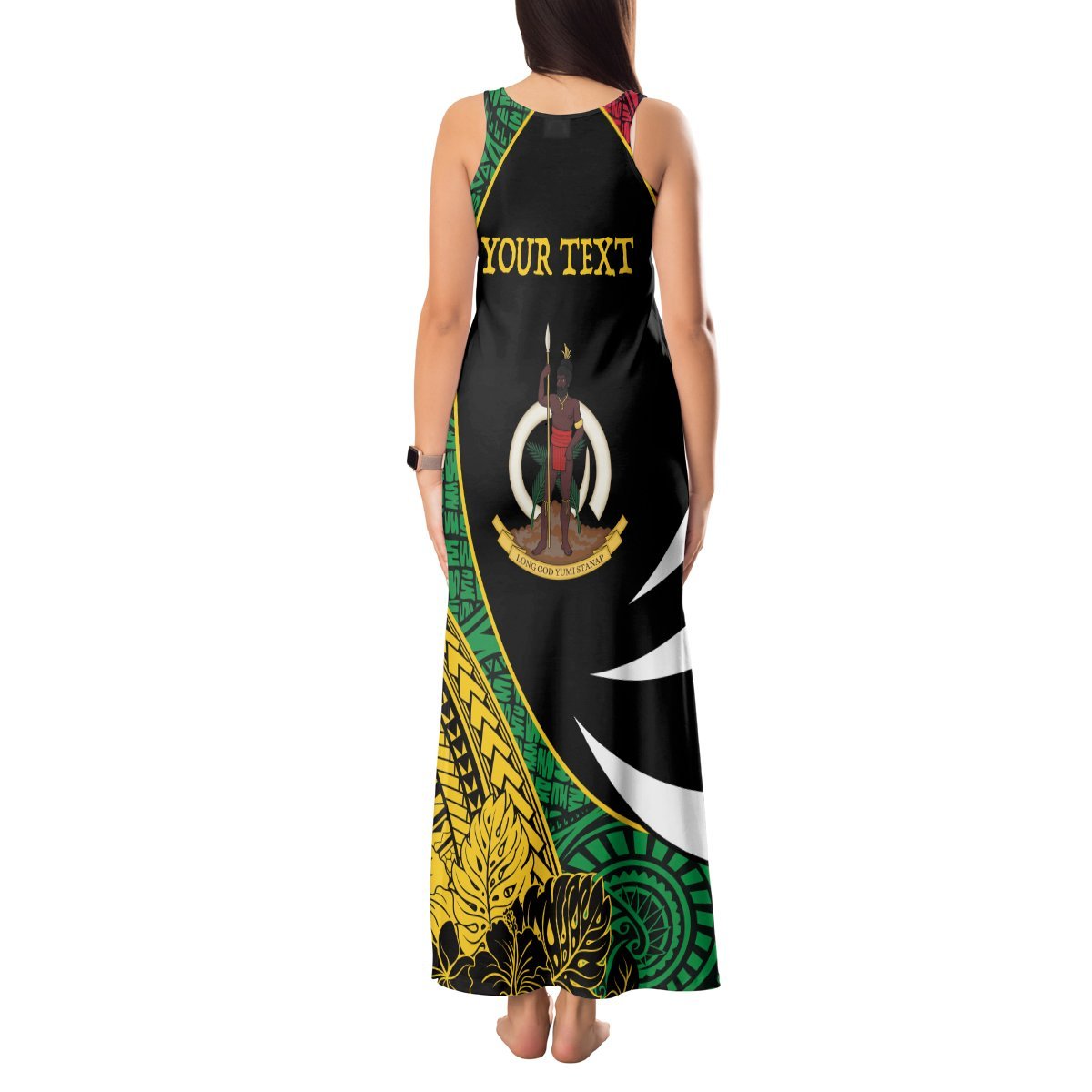Vanuatu Independence Day Yumi 44 Tank Maxi Dress LT7 - Polynesian Pride