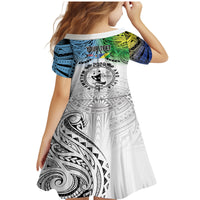 Malampa Fiji Day Family Matching Mermaid Dress and Hawaiian Shirt Gradient Style LT7 - Polynesian Pride
