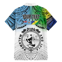 Malampa Fiji Day Family Matching Mermaid Dress and Hawaiian Shirt Gradient Style LT7 - Polynesian Pride