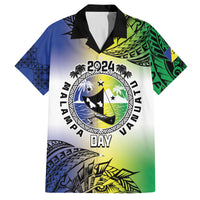 Malampa Day Family Matching Long Sleeve Bodycon Dress and Hawaiian Shirt Emblem Gradient Style LT7 Dad's Shirt - Short Sleeve Colorful - Polynesian Pride