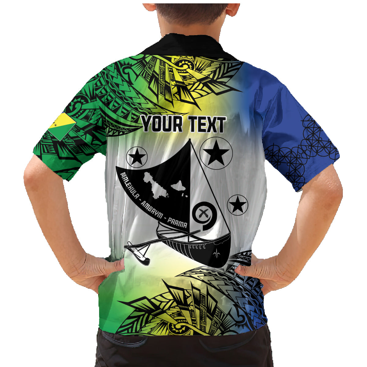 Malampa Day Family Matching Mermaid Dress and Hawaiian Shirt Emblem Gradient Style LT7 - Polynesian Pride