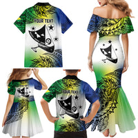 Malampa Day Family Matching Mermaid Dress and Hawaiian Shirt Emblem Gradient Style LT7 - Polynesian Pride