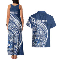Tonga Queen Salote College Personalized Couples Matching Tank Maxi Dress and Hawaiian Shirt Ngatu Tokelaufeletoa Motifs LT7 - Polynesian Pride