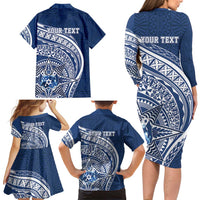Tonga Queen Salote College Personalized Family Matching Long Sleeve Bodycon Dress and Hawaiian Shirt Ngatu Tokelaufeletoa Motifs LT7 - Polynesian Pride