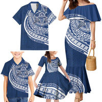 Tonga Queen Salote College Personalized Family Matching Mermaid Dress and Hawaiian Shirt Ngatu Tokelaufeletoa Motifs LT7 - Polynesian Pride