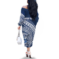 Tonga Queen Salote College Personalized Family Matching Off The Shoulder Long Sleeve Dress and Hawaiian Shirt Ngatu Tokelaufeletoa Motifs LT7 - Polynesian Pride