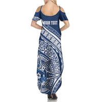 Tonga Queen Salote College Personalized Family Matching Summer Maxi Dress and Hawaiian Shirt Ngatu Tokelaufeletoa Motifs LT7 - Polynesian Pride