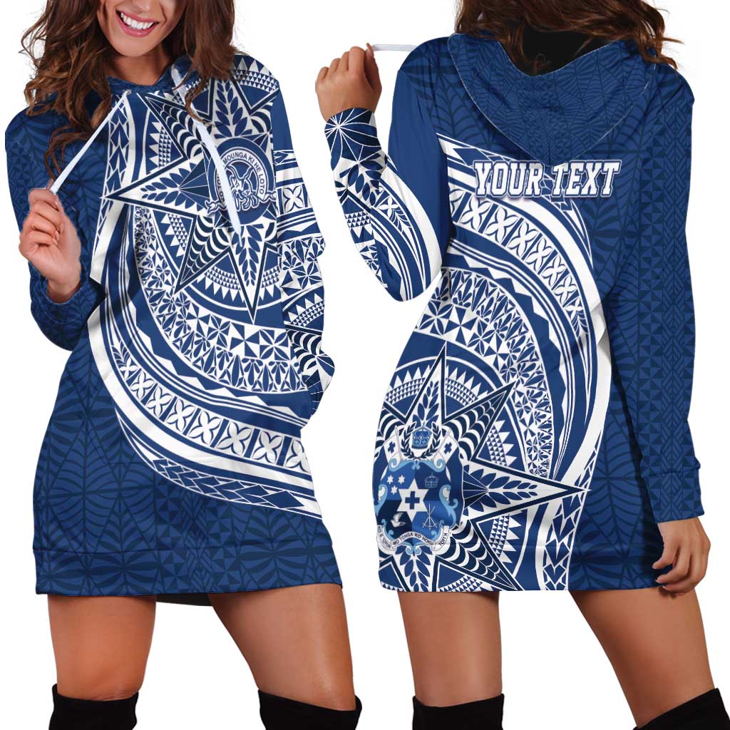 Tonga Queen Salote College Personalized Hoodie Dress Ngatu Tokelaufeletoa Motifs LT7 - Polynesian Pride