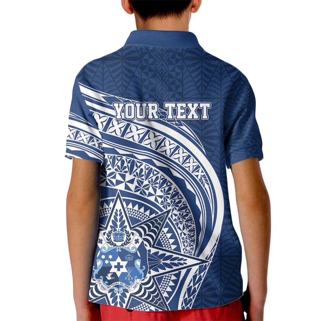Tonga Queen Salote College Personalized Kid Polo Shirt Ngatu Tokelaufeletoa Motifs LT7 - Polynesian Pride