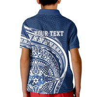 Tonga Queen Salote College Personalized Kid Polo Shirt Ngatu Tokelaufeletoa Motifs LT7 - Polynesian Pride