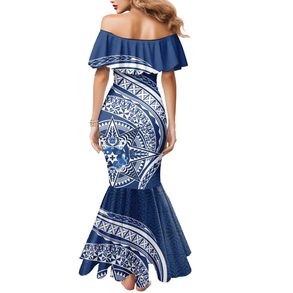 Tonga Queen Salote College Personalized Mermaid Dress Ngatu Tokelaufeletoa Motifs LT7 - Polynesian Pride