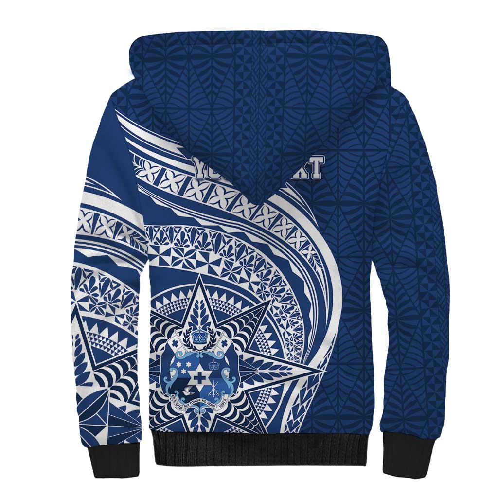 Tonga Queen Salote College Personalized Sherpa Hoodie Ngatu Tokelaufeletoa Motifs LT7 - Polynesian Pride