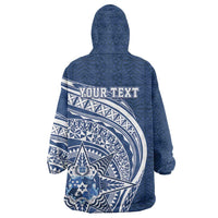 Tonga Queen Salote College Personalized Wearable Blanket Hoodie Ngatu Tokelaufeletoa Motifs LT7 - Polynesian Pride