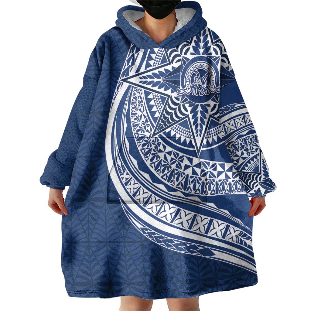 Tonga Queen Salote College Personalized Wearable Blanket Hoodie Ngatu Tokelaufeletoa Motifs LT7 - Polynesian Pride