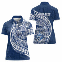 Tonga Queen Salote College Personalized Women Polo Shirt Ngatu Tokelaufeletoa Motifs LT7 - Polynesian Pride