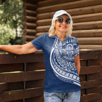 Tonga Queen Salote College Personalized Women Polo Shirt Ngatu Tokelaufeletoa Motifs LT7 - Polynesian Pride
