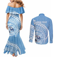 Tonga Apifo'ou Kolisi Personalized Couples Matching Mermaid Dress and Long Sleeve Button Shirt Ngatu Tokelaufeletoa Motifs LT7 - Polynesian Pride