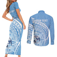 Tonga Apifo'ou Kolisi Personalized Couples Matching Short Sleeve Bodycon Dress and Long Sleeve Button Shirt Ngatu Tokelaufeletoa Motifs LT7 - Polynesian Pride