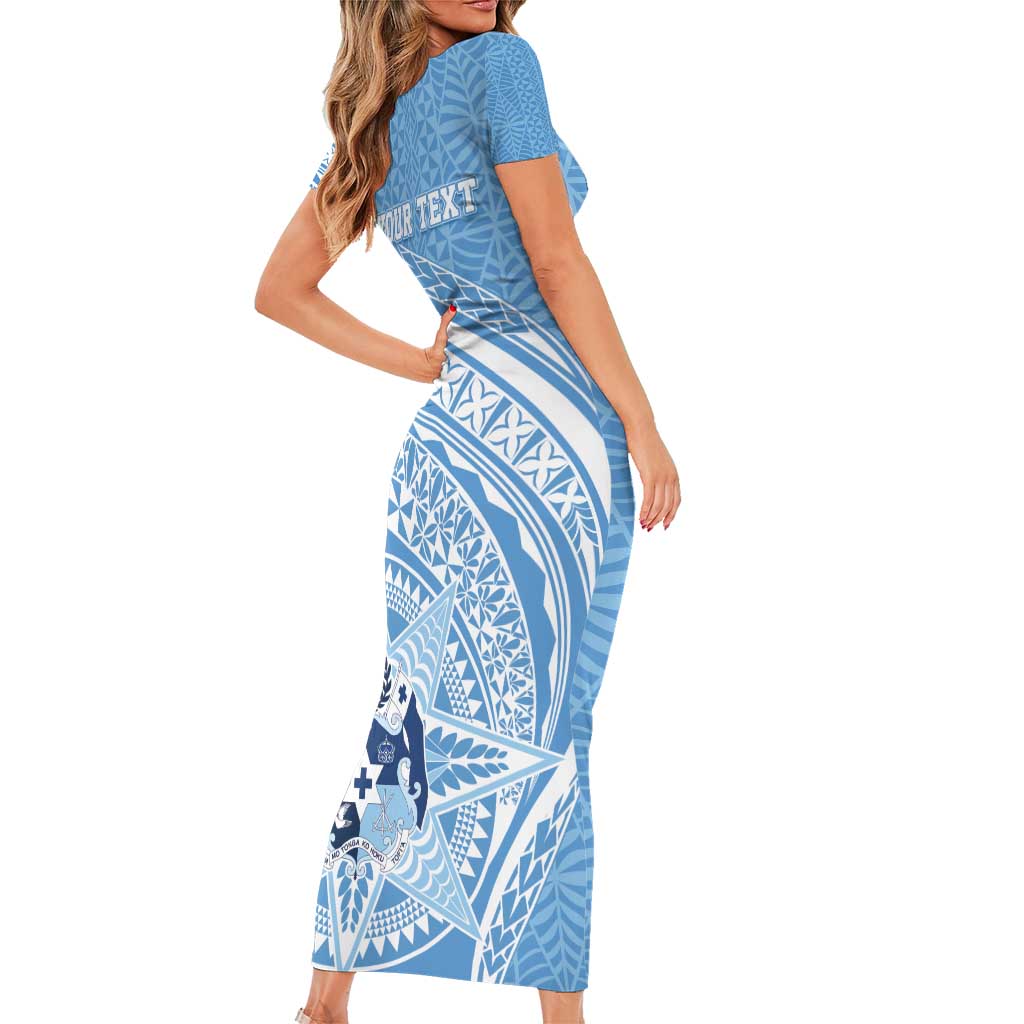 Tonga Apifo'ou Kolisi Personalized Family Matching Short Sleeve Bodycon Dress and Hawaiian Shirt Ngatu Tokelaufeletoa Motifs LT7 - Polynesian Pride