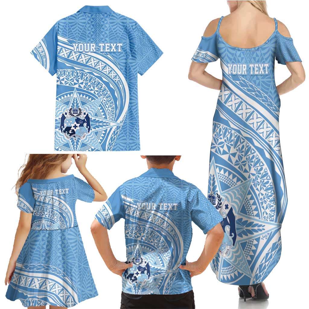 Tonga Apifo'ou Kolisi Personalized Family Matching Summer Maxi Dress and Hawaiian Shirt Ngatu Tokelaufeletoa Motifs LT7 - Polynesian Pride