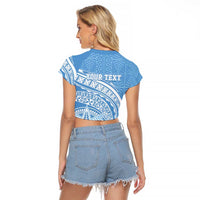 Tonga Apifo'ou Kolisi Personalized Raglan Cropped T Shirt Ngatu Tokelaufeletoa Motifs
