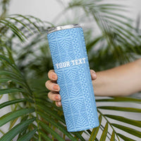 Tonga Apifo'ou Kolisi Personalized Skinny Tumbler Ngatu Tokelaufeletoa Motifs LT7 - Polynesian Pride