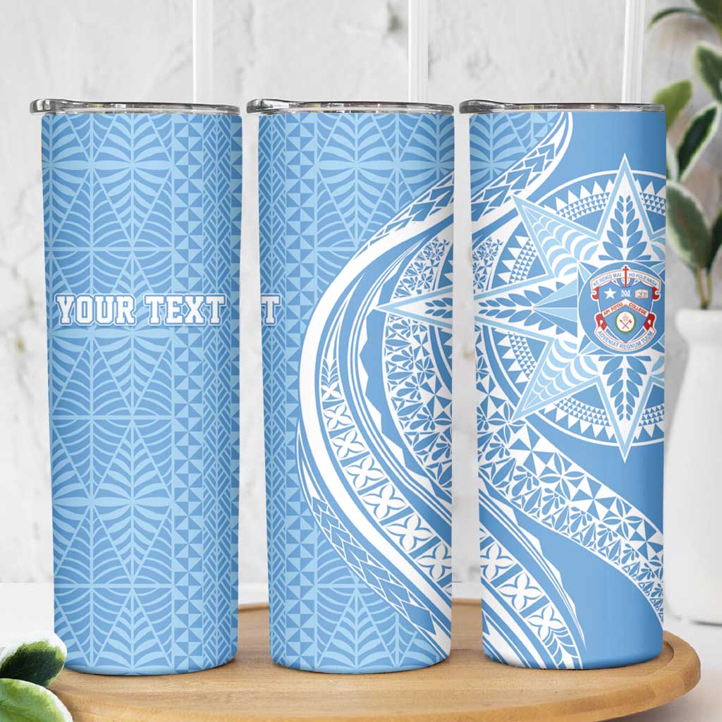 Tonga Apifo'ou Kolisi Personalized Skinny Tumbler Ngatu Tokelaufeletoa Motifs LT7 - Polynesian Pride
