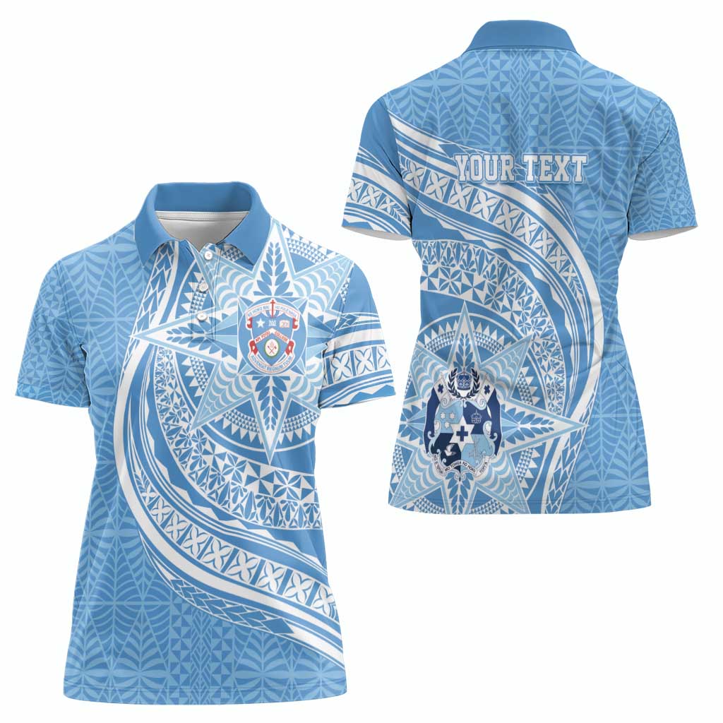 Tonga Apifo'ou Kolisi Personalized Women Polo Shirt Ngatu Tokelaufeletoa Motifs LT7 - Polynesian Pride