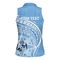 Tonga Apifo'ou Kolisi Personalized Women Sleeveless Polo Shirt Ngatu Tokelaufeletoa Motifs LT7 - Polynesian Pride