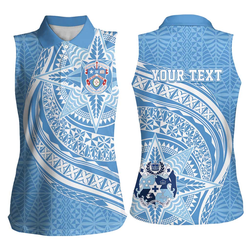 Tonga Apifo'ou Kolisi Personalized Women Sleeveless Polo Shirt Ngatu Tokelaufeletoa Motifs LT7 - Polynesian Pride