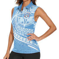 Tonga Apifo'ou Kolisi Personalized Women Sleeveless Polo Shirt Ngatu Tokelaufeletoa Motifs LT7 - Polynesian Pride