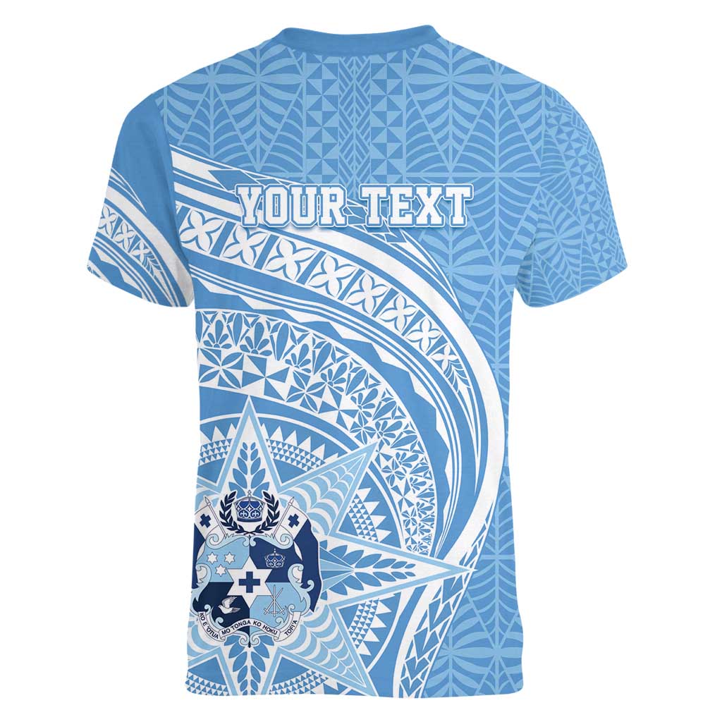 Tonga Apifo'ou Kolisi Personalized Women V-Neck T-Shirt Ngatu Tokelaufeletoa Motifs LT7 - Polynesian Pride