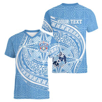 Tonga Apifo'ou Kolisi Personalized Women V-Neck T-Shirt Ngatu Tokelaufeletoa Motifs LT7 - Polynesian Pride