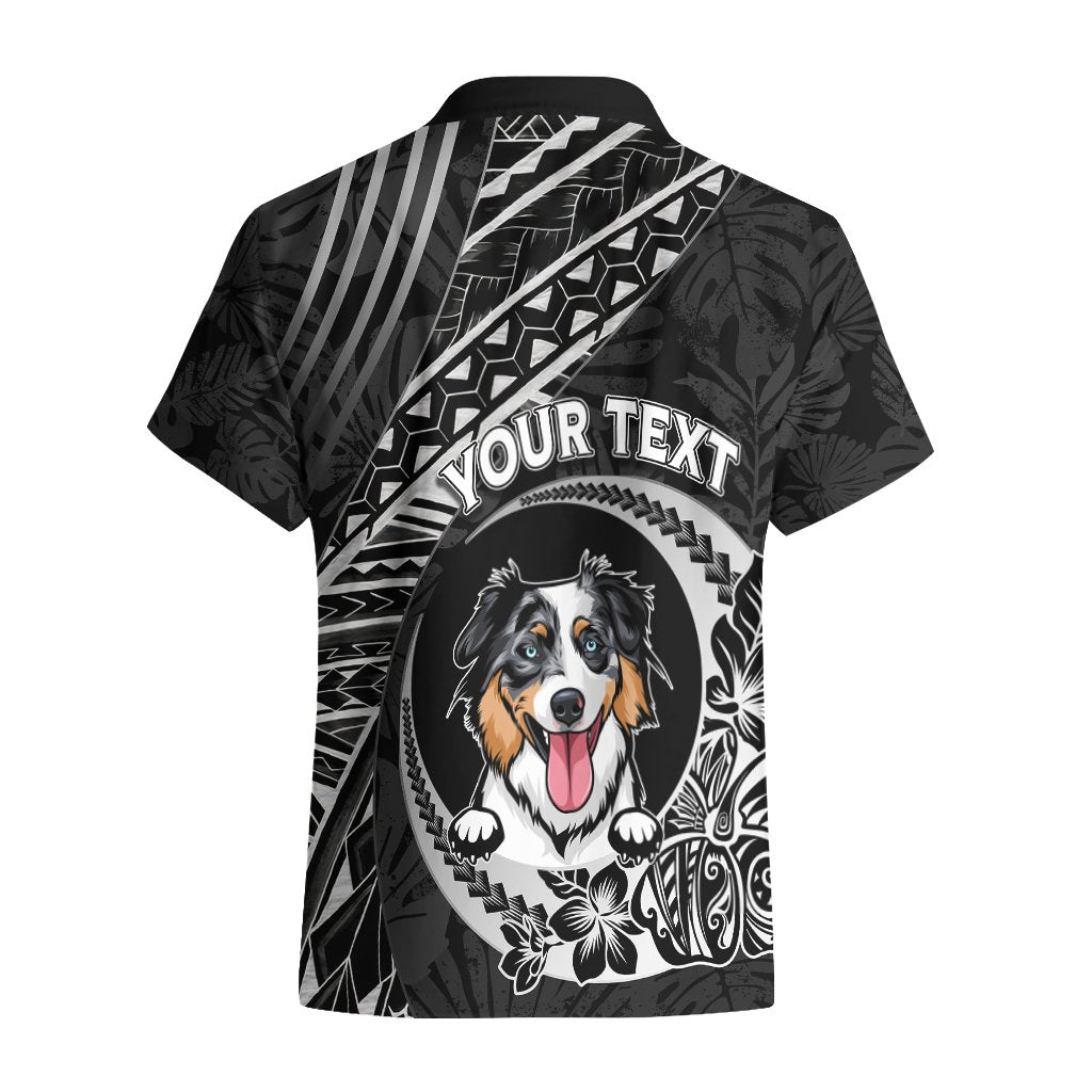 Personalised Polynesian Dog Hawaiian Shirt With Australian Shepherd - Crescent Style LT7 - Polynesian Pride