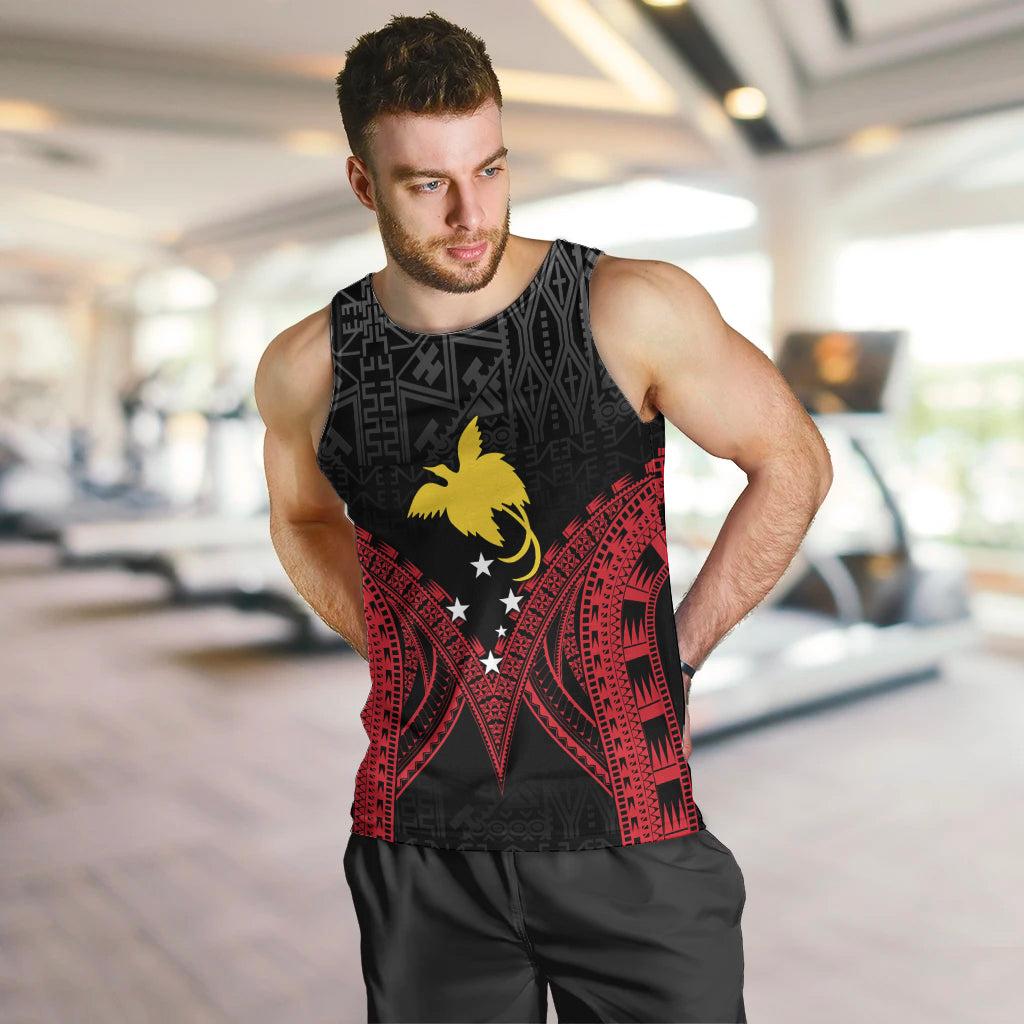 Personalised PNG Men Tank Top Papua Motuan Mirror Style LT7 - Polynesian Pride