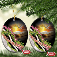 Hawaii Mokihana Mix Pikake Leis Mahalo 'Olelo Ceramic Ornament Black LT7 Oval Black - Polynesian Pride