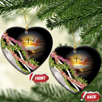 Hawaii Mokihana Mix Pikake Leis Mahalo 'Olelo Ceramic Ornament Black LT7 Heart Black - Polynesian Pride